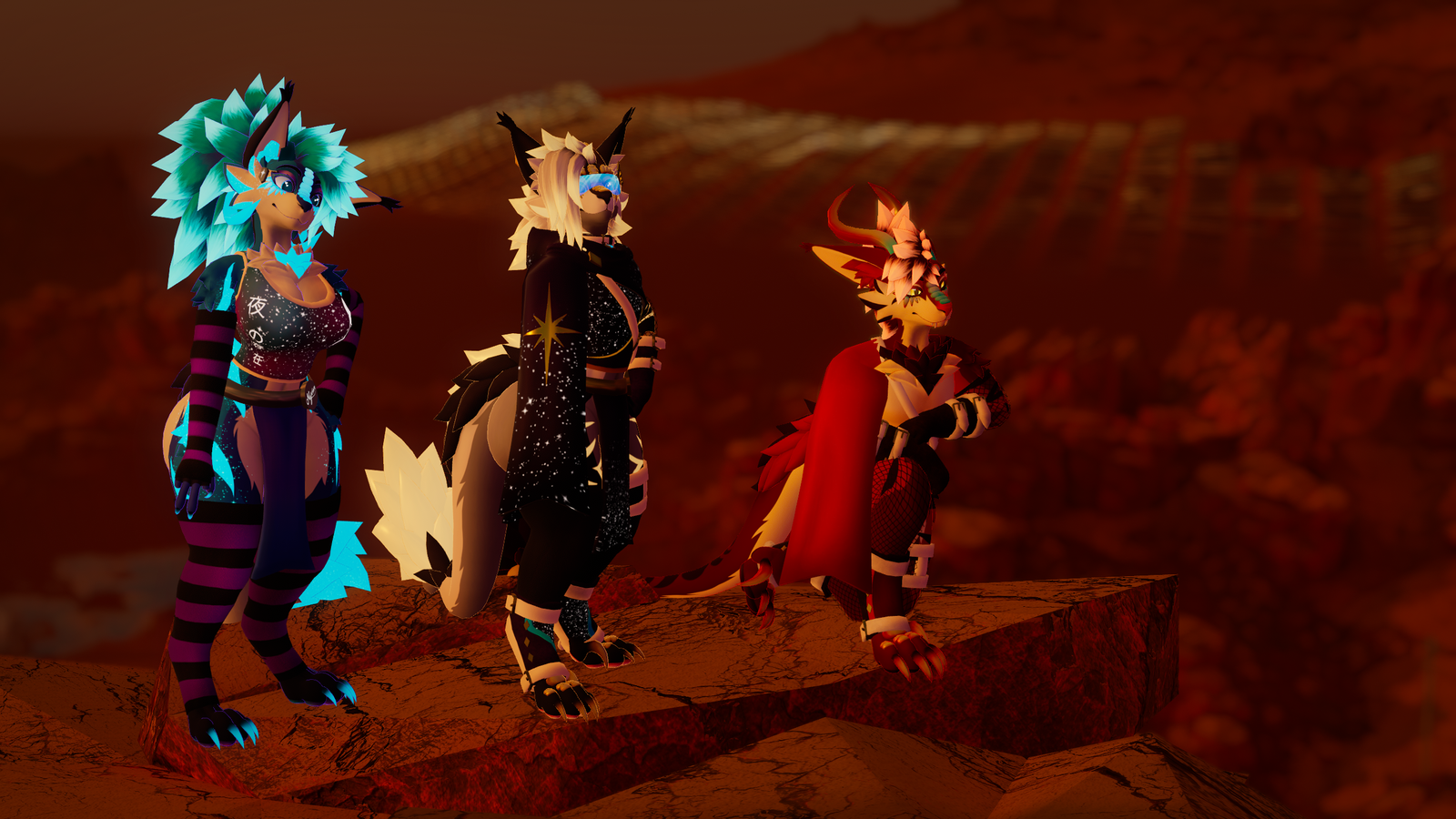 Nyxian - A Fluffy Dragon VRChat Avatar