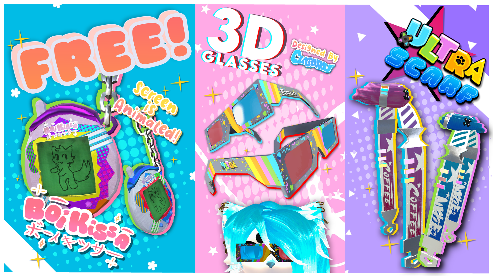 FREE: Nyxie's Retro Glasses - (Furality ULTRA)