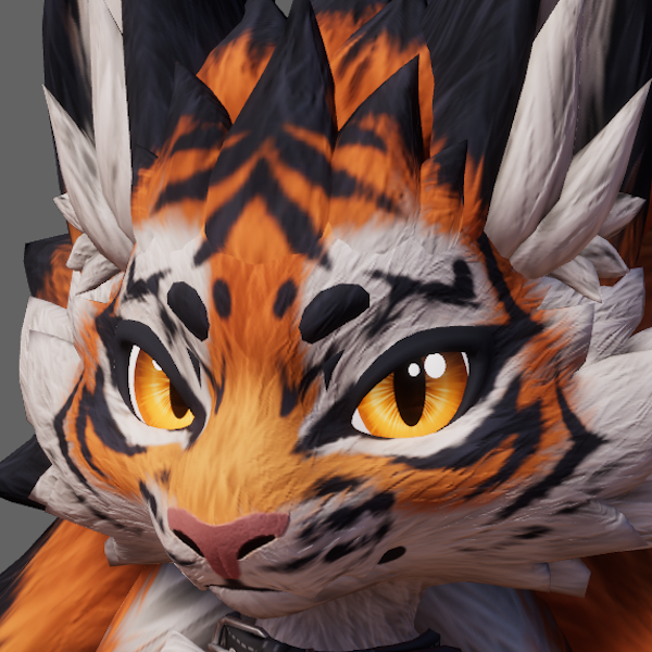 Tiger Novabeast Texture with Audiolink + Hueshift