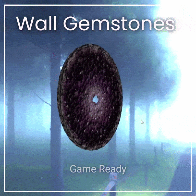 Amethyst Wall Decoration (Game Ready | Vrchat | Unity)