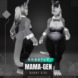 Ghostly BunnyGirl Outfit [MamaGen]