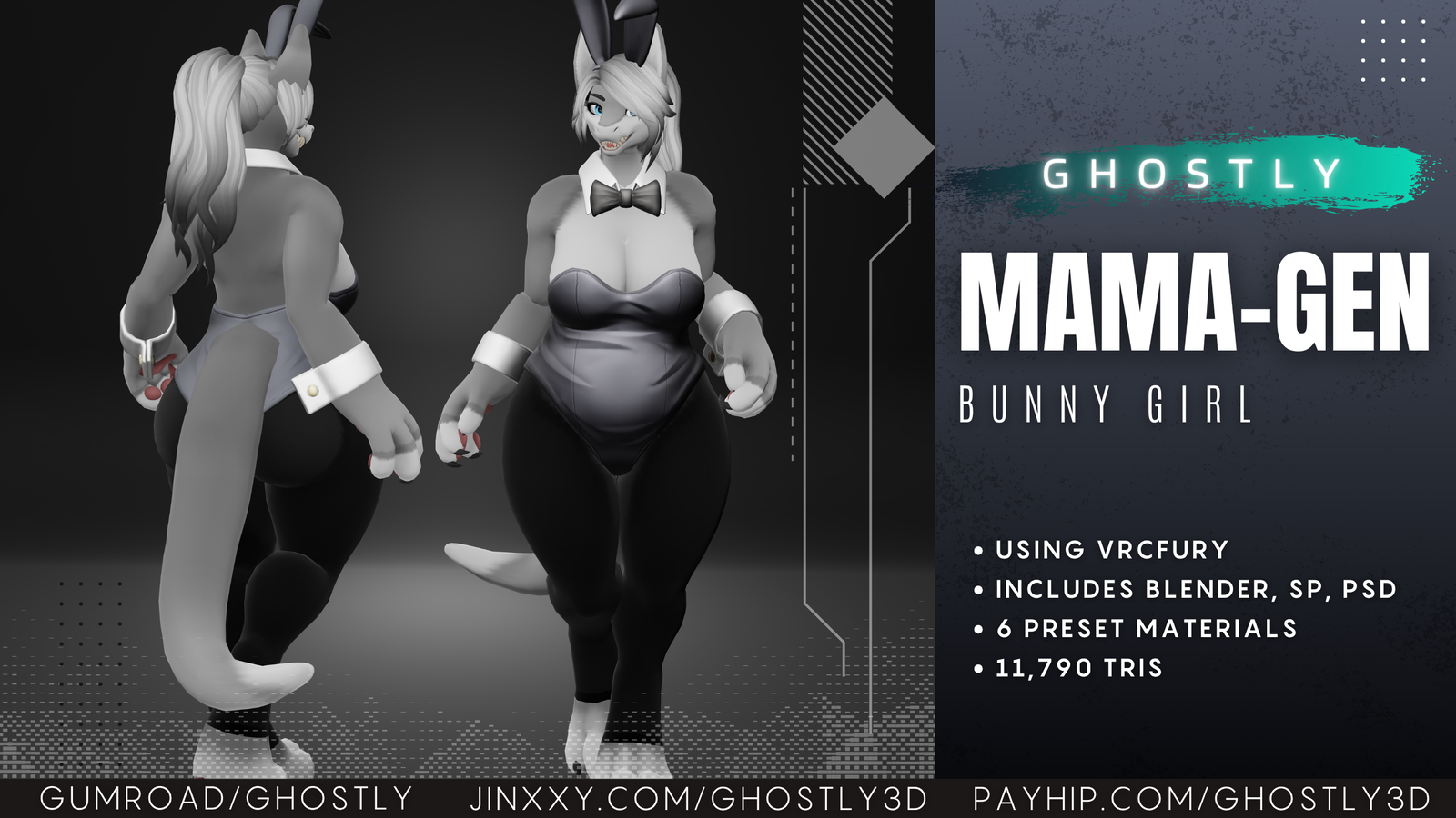 Ghostly BunnyGirl Outfit [MamaGen]