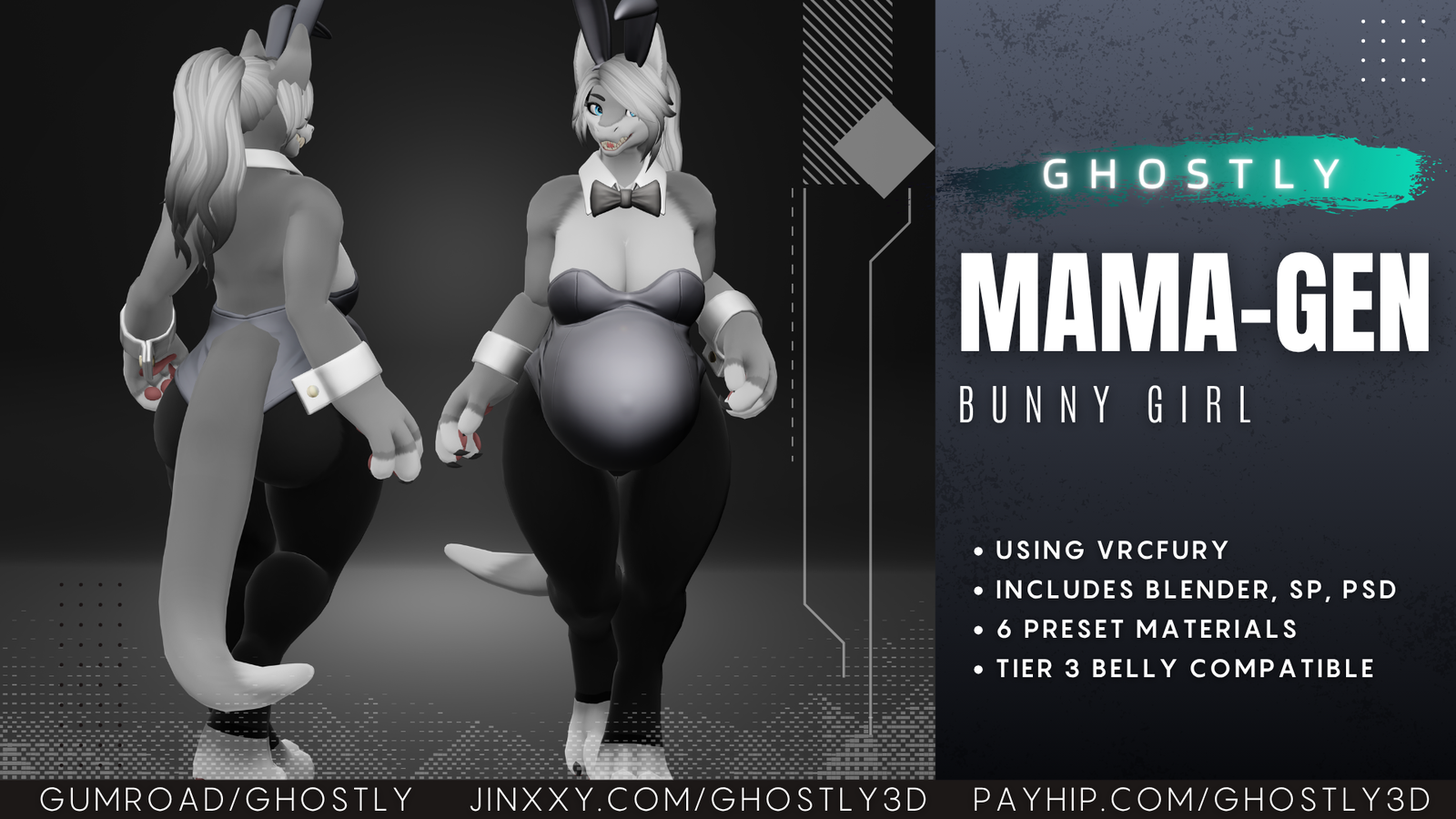 Ghostly BunnyGirl Outfit [MamaGen]