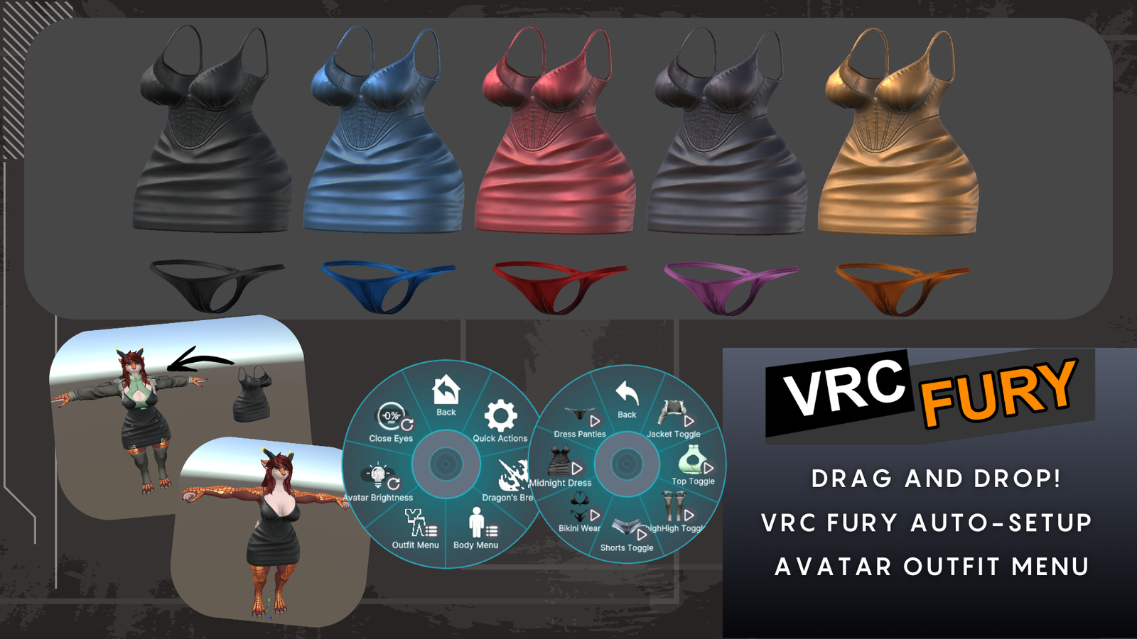 Ghostly Midnight Dress Outfit [Female Dragon]