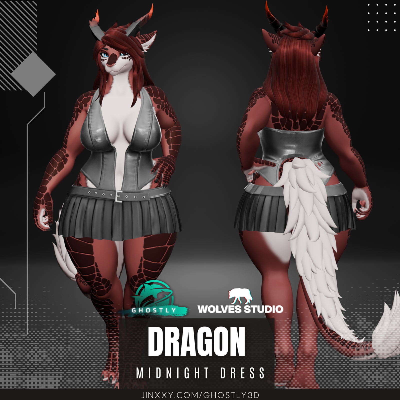 Ghostly Seductress Dress Outfit [Female Dragon]