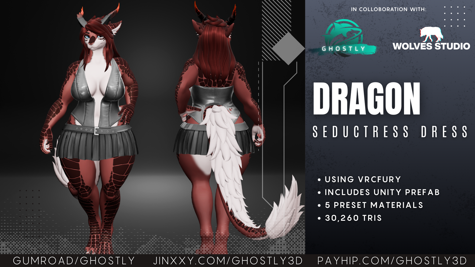 Ghostly Seductress Dress Outfit [Female Dragon]
