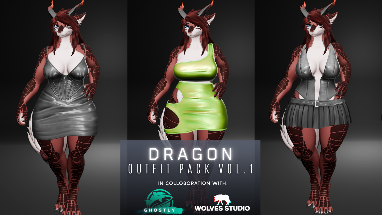 Ghostly Dragon Dresses Outfit Pack Vol.1