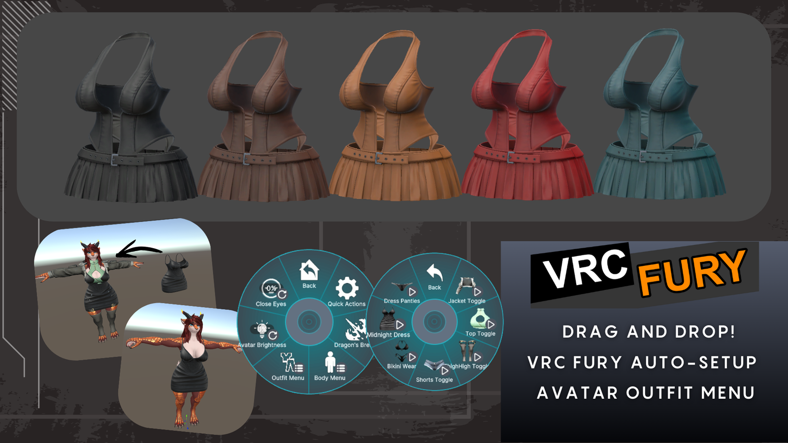 Ghostly Dragon Dresses Outfit Pack Vol.1