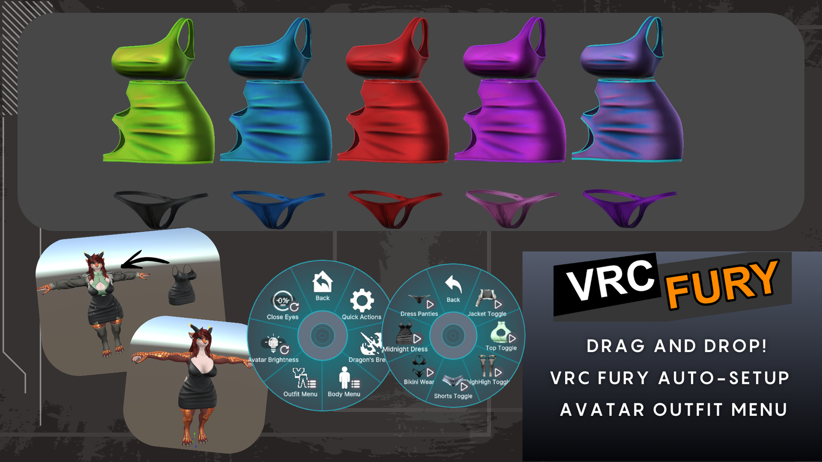 Ghostly Dragon Dresses Outfit Pack Vol.1
