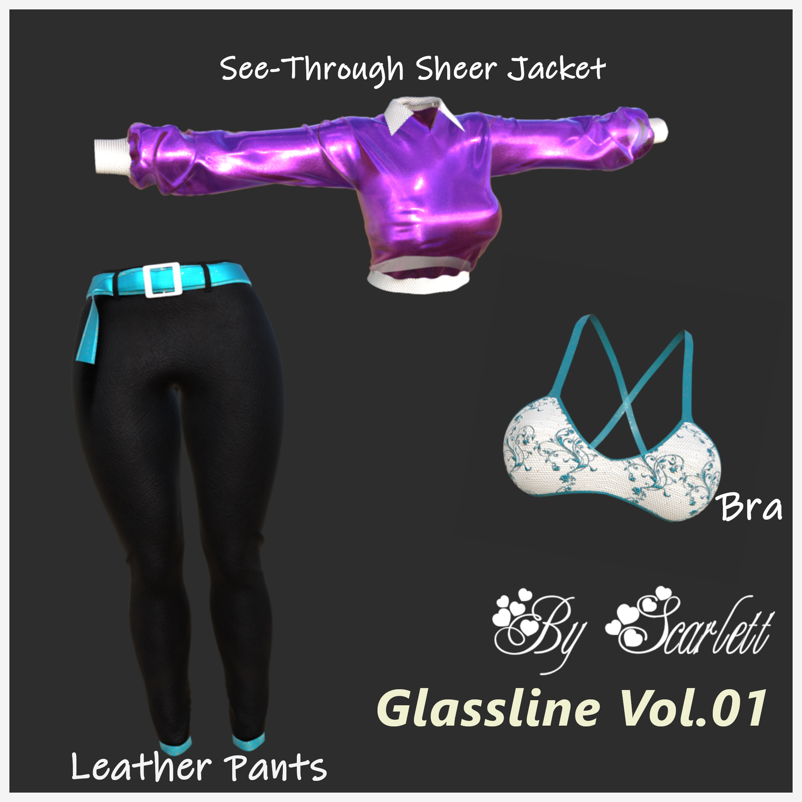 Glassline Vol. 01 - 3-piece set with Sheer Jacket (EGirl)