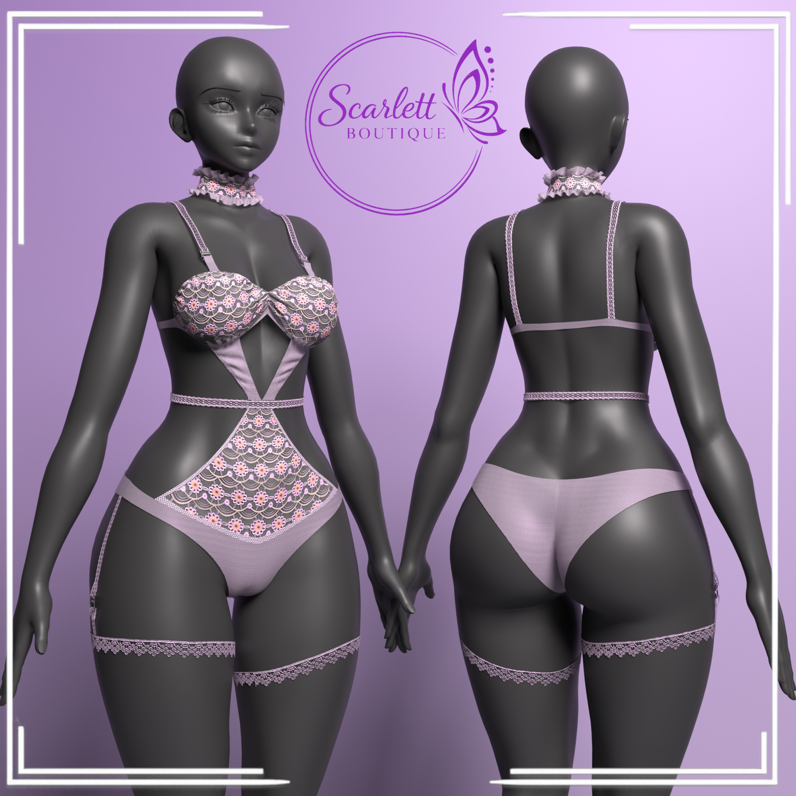Sexy Lace Teddy (Rigged for VRBase EGirl)