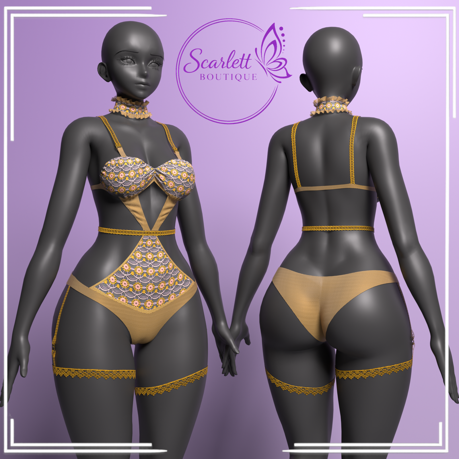 Sexy Lace Teddy (Rigged for VRBase EGirl)