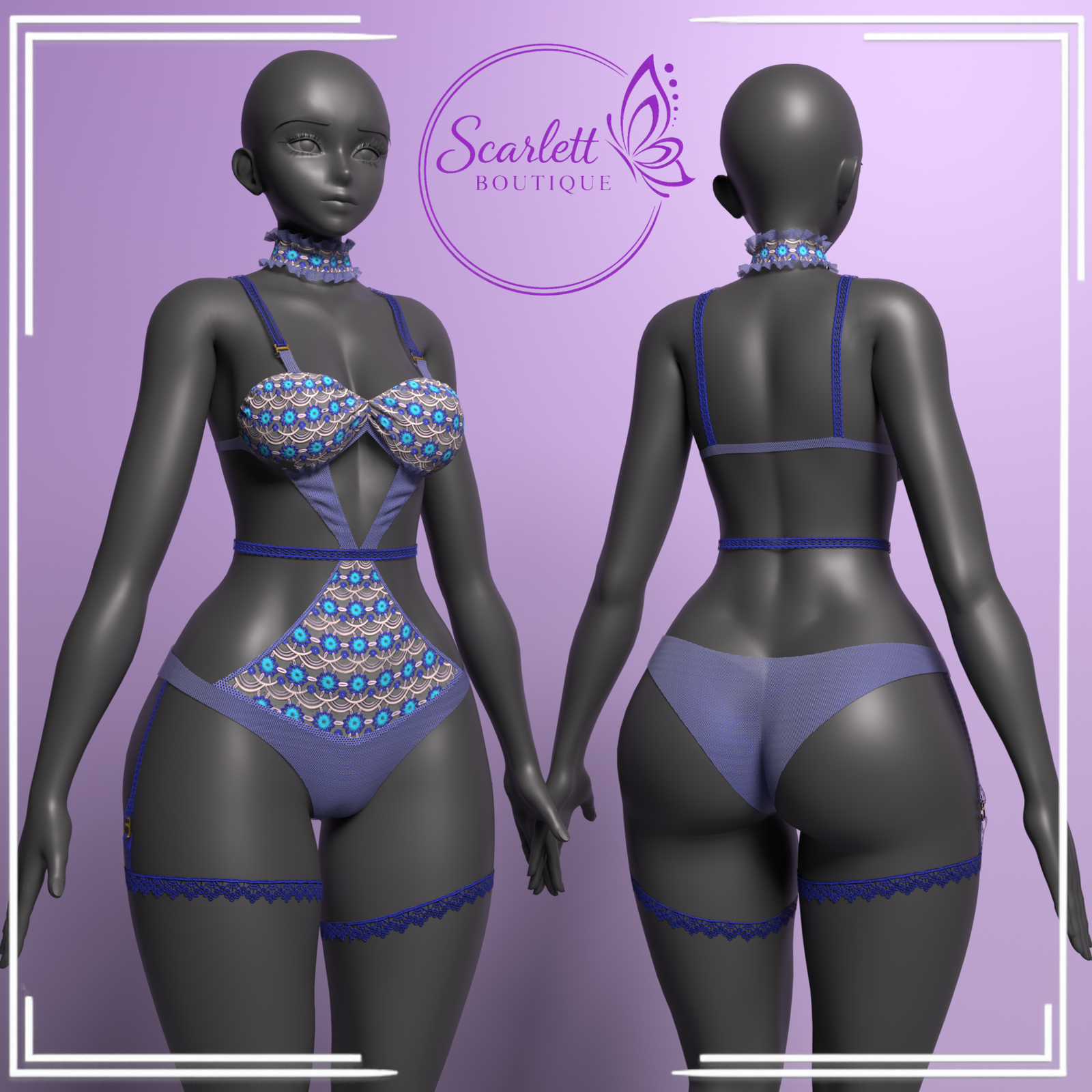 Sexy Lace Teddy (Rigged for VRBase EGirl)