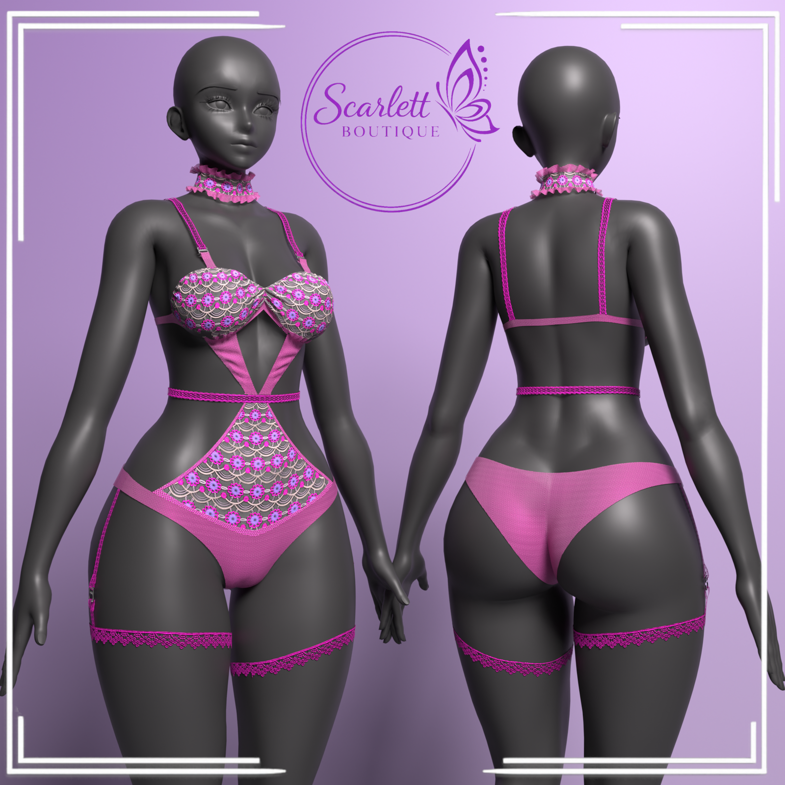 Sexy Lace Teddy (Rigged for VRBase EGirl)