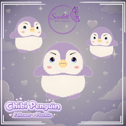 Chibi Penguin Follower + Plushie