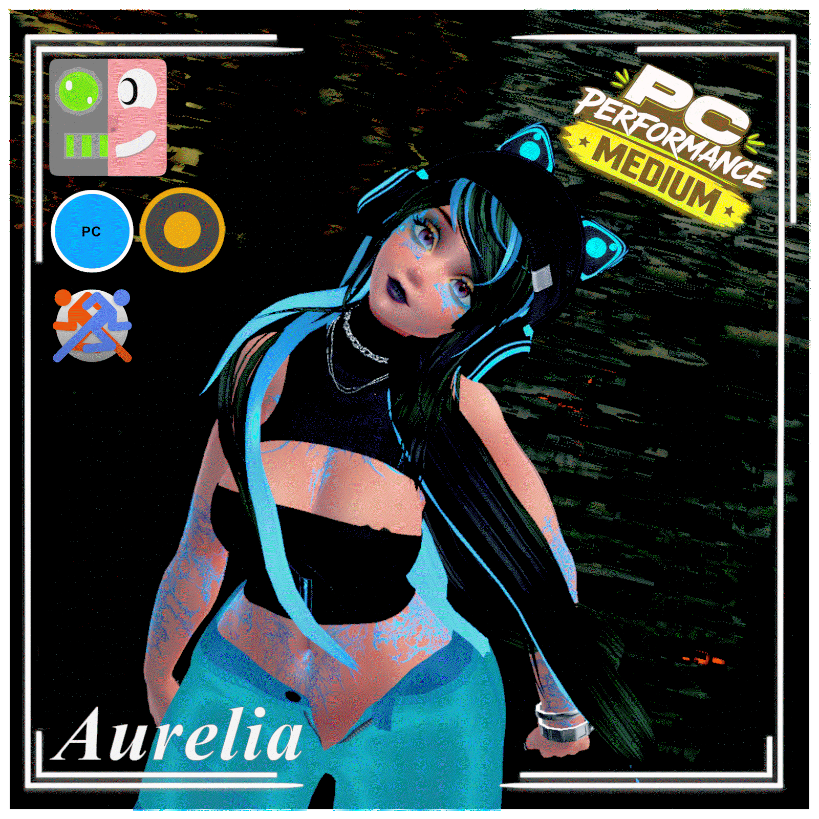 Aurelia Avatar (Medium Perf  |  FaceTracking | Gogologo | PC only)