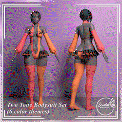 Two-Tone Bodysuit Set (Rigged for VRBase Egirl)