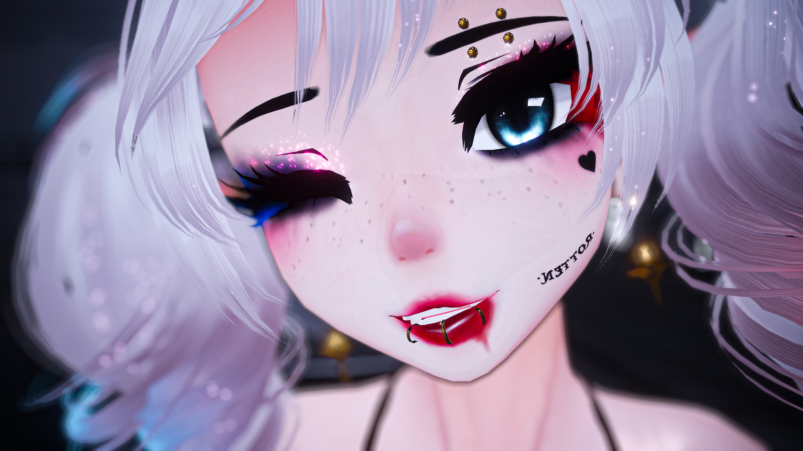 Harley Queen Makeup And Tattoos for GodWhisper & Magician