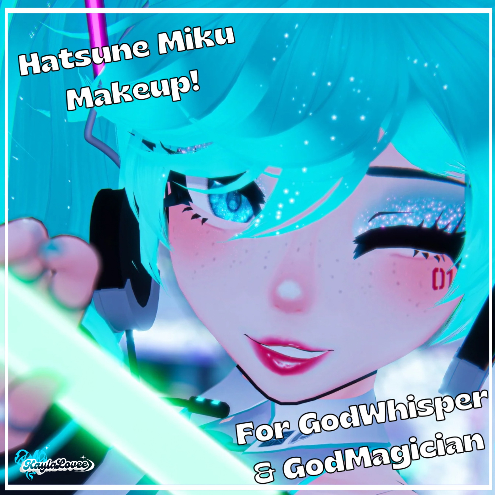 Hatsune Miku makeup for GodWhisper & GodMagician