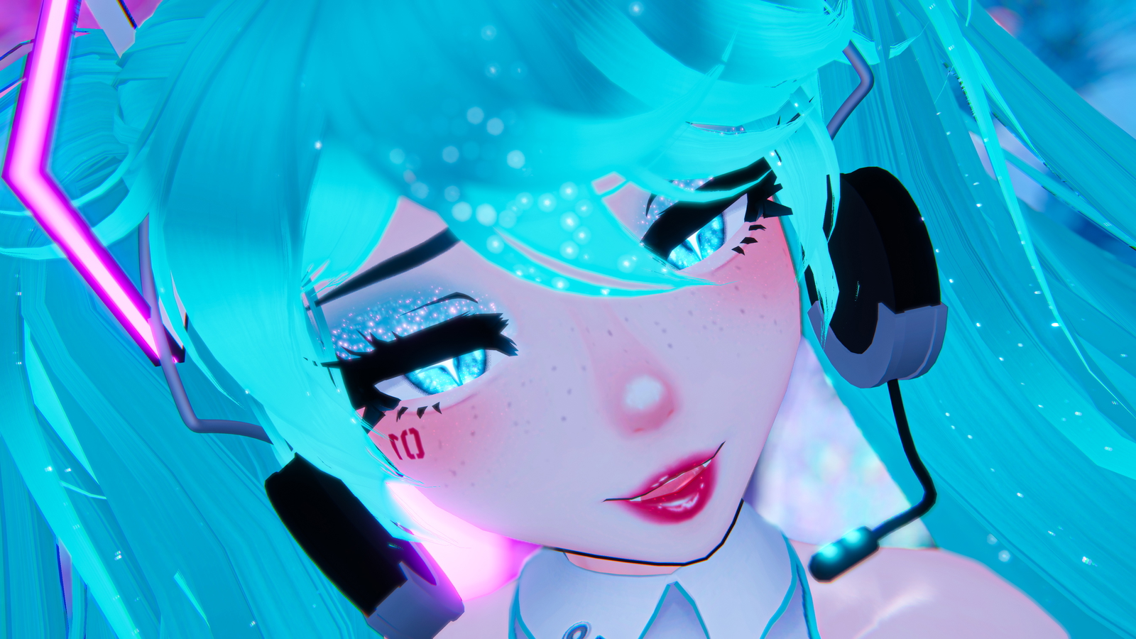 Hatsune Miku makeup for GodWhisper & GodMagician