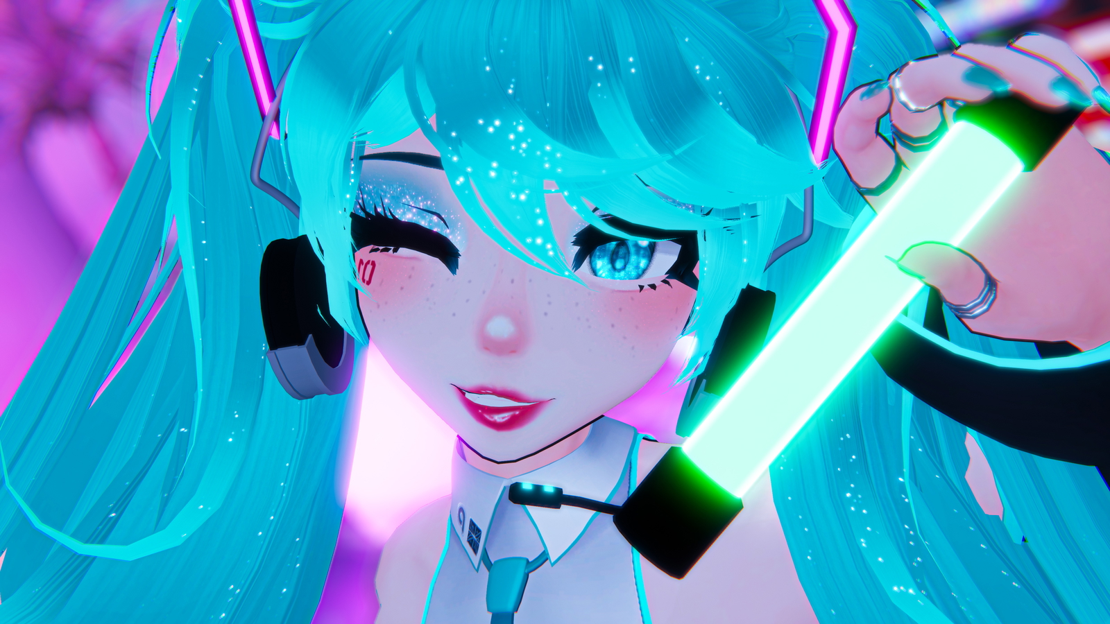 Hatsune Miku makeup for GodWhisper & GodMagician