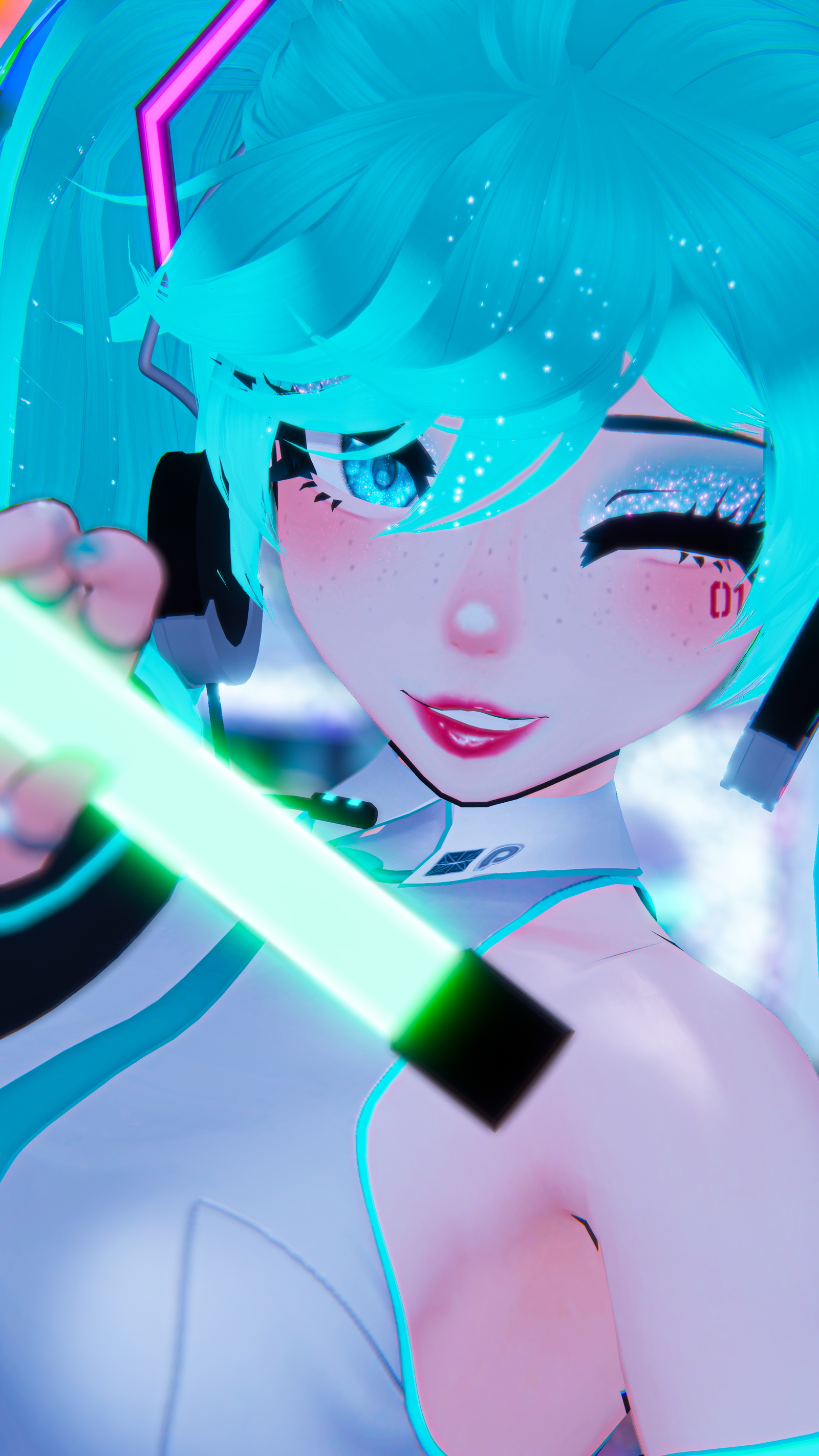 Hatsune Miku makeup for GodWhisper & GodMagician