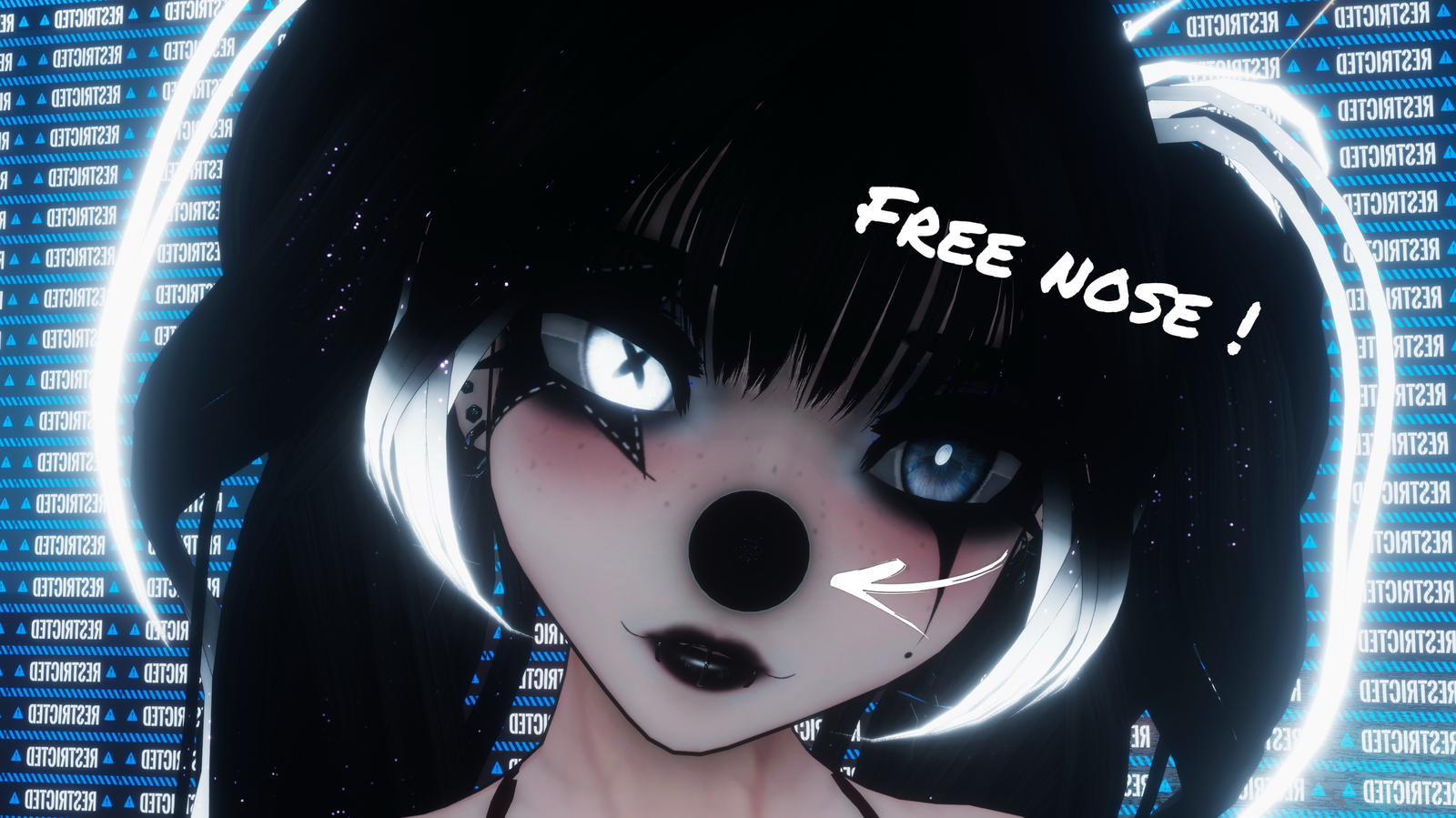 Dark Clown Makup for Godwhisper & God Magician INCLUDES NOSE