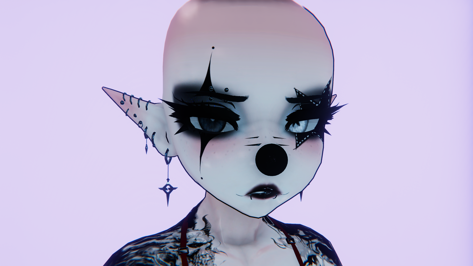 Dark Clown Makup for Godwhisper & God Magician INCLUDES NOSE