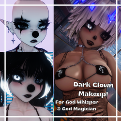 Dark Clown Makup for Godwhisper & God Magician INCLUDES NOSE
