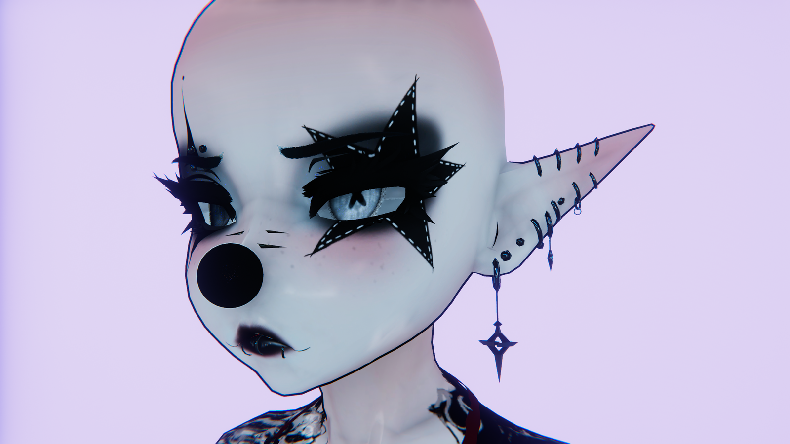 Dark Clown Makup for Godwhisper & God Magician INCLUDES NOSE