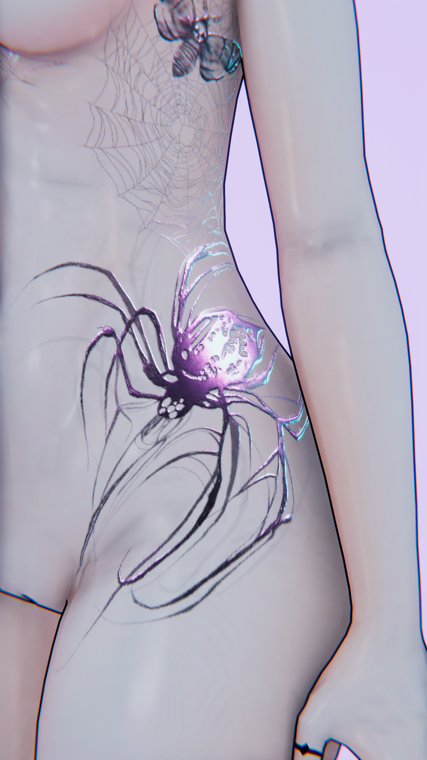 Spider tattoos and makeup! For God Whisper & God Magician