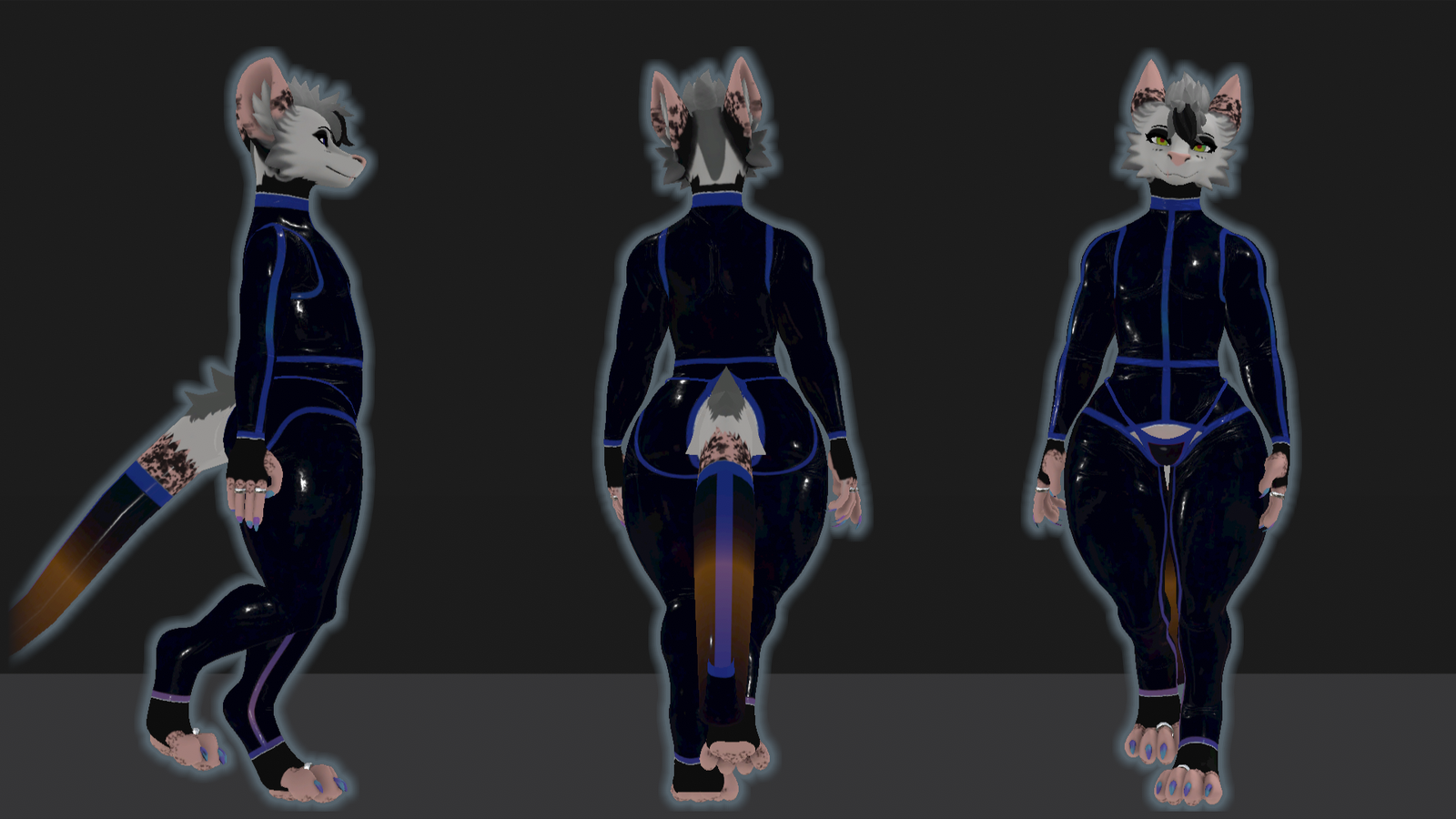 Fluffagen Latex Catsuit w/ Audiolink