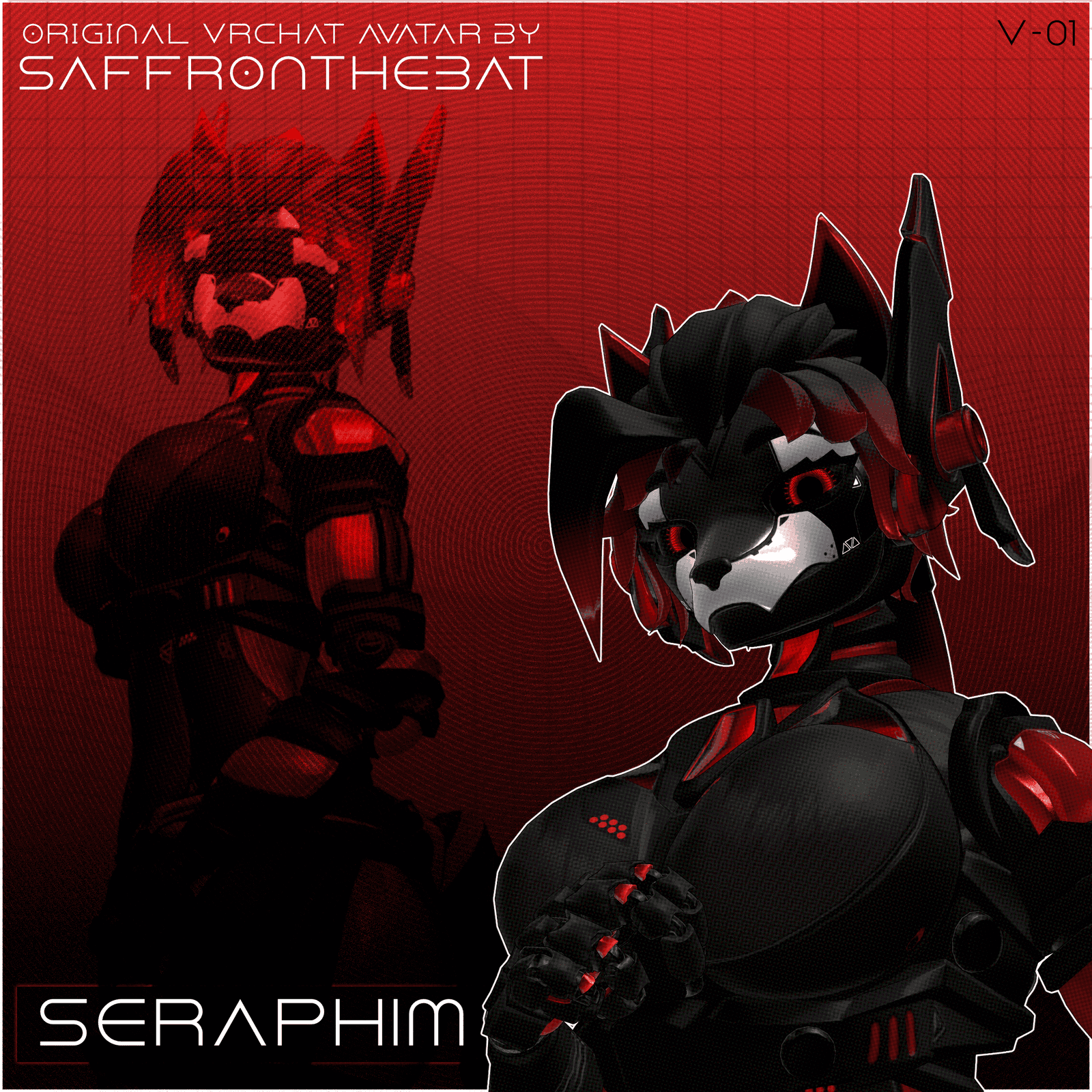 Seraphim V-01 (Furry Synthetic VRChat Avatar)