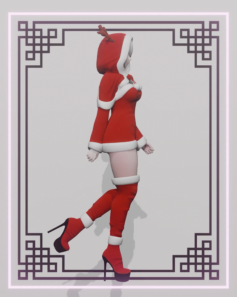 Cute Christmas Outfit for VrBase(Egirl)