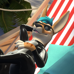 Tropical Kangaroo Latex Suit