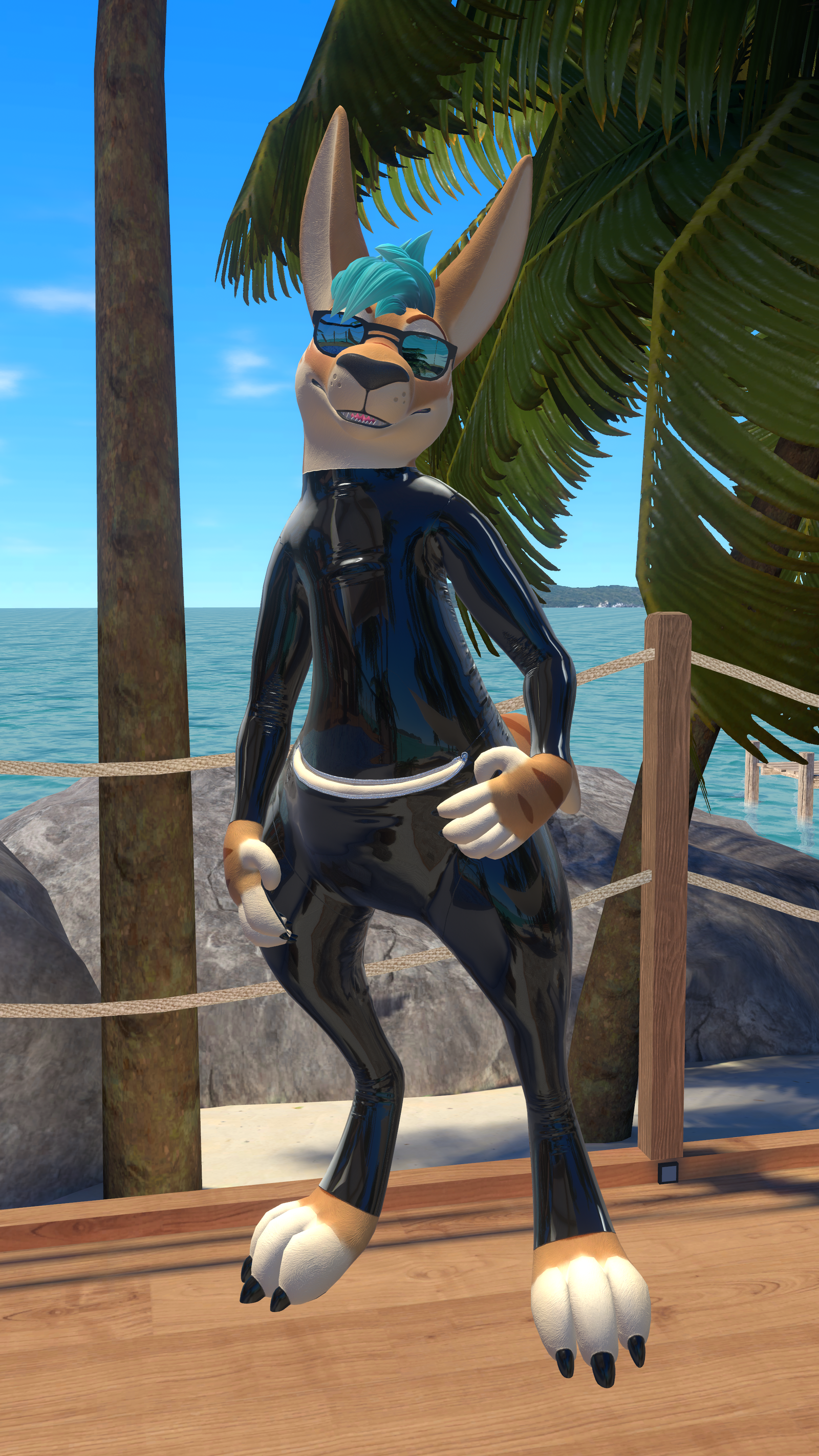 Tropical Kangaroo Latex Suit