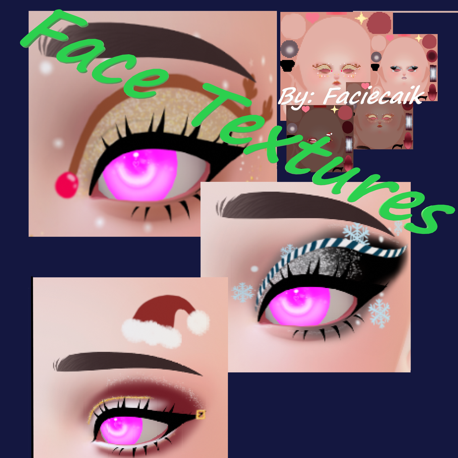 Christmas Face Textures For Amelia Head