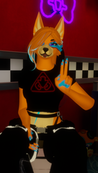 Foxipaws Aurora Wolf Glamrock freddy texture