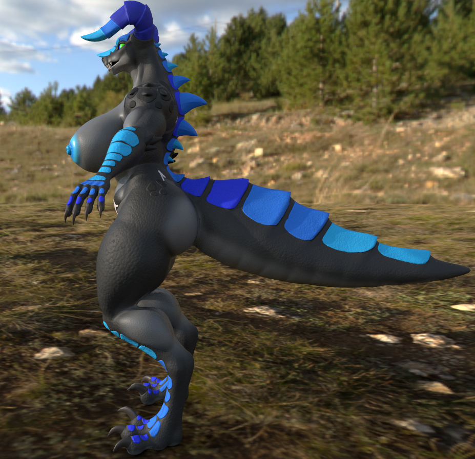 Black Aquamarine Deathclaw (TEXTURE ONLY)