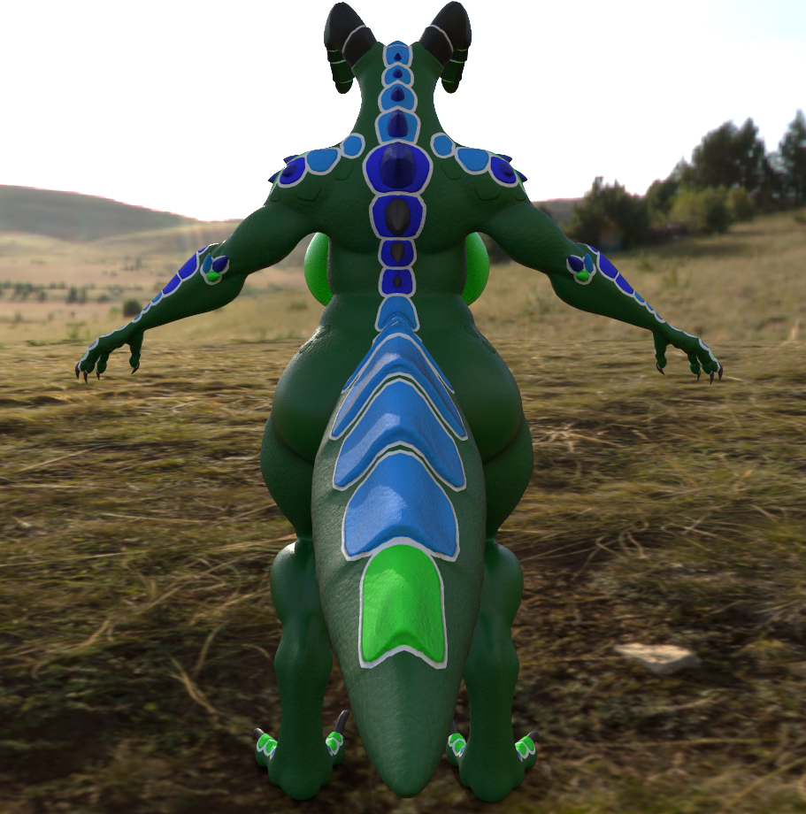 Green and Torquise Deathclaw (TEXTURE ONLY)