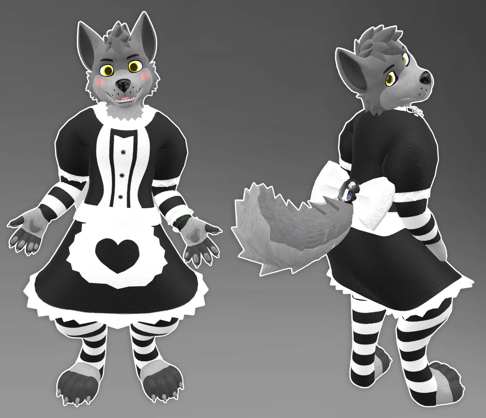 Taenine Clothing Pack - (Fancy Suit, Maid Outfit, Muzzle, Socks)
