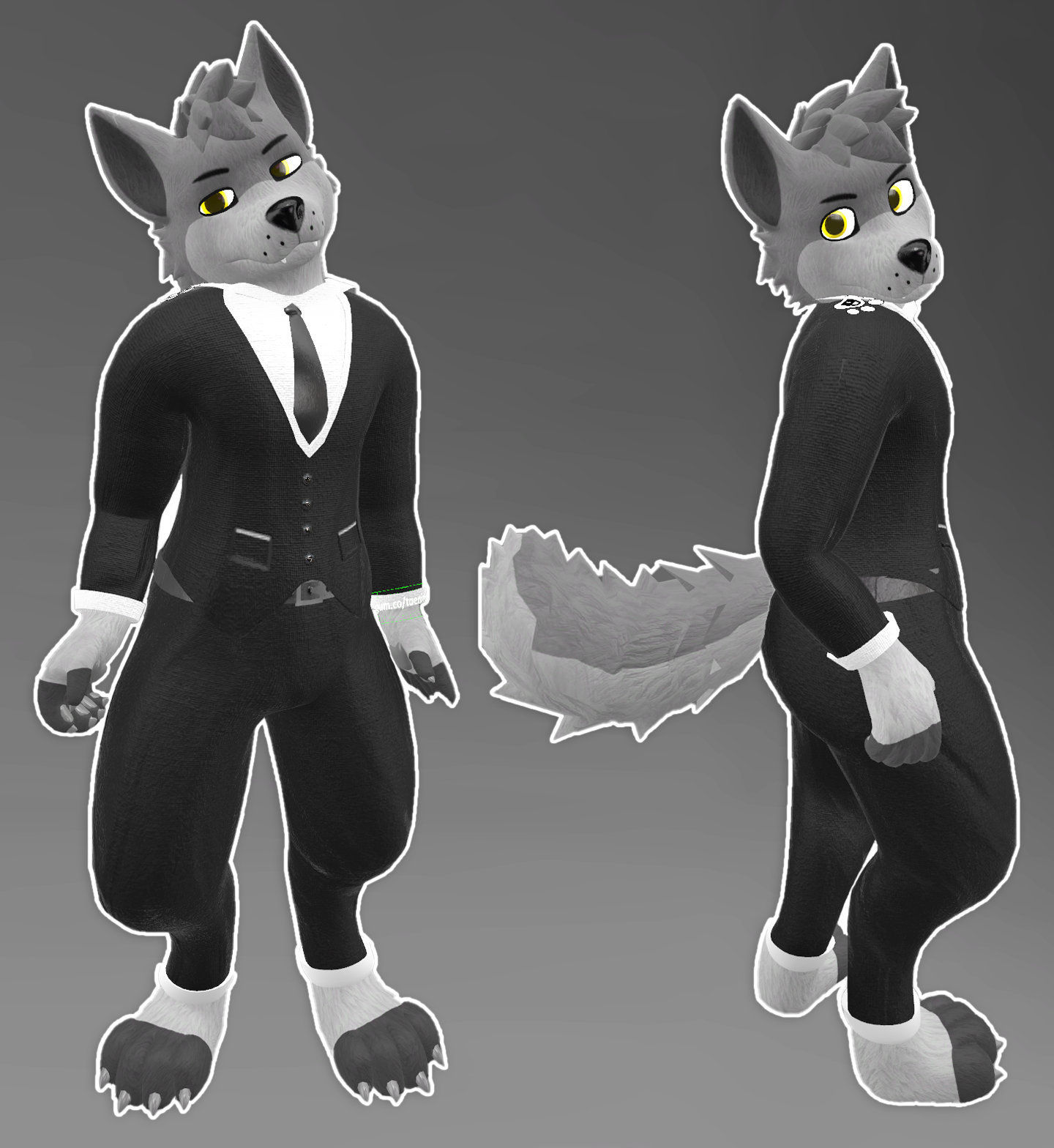 Taenine Clothing Pack - (Fancy Suit, Maid Outfit, Muzzle, Socks)