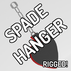 Spade Hanger or Earring (Fully Rigged)