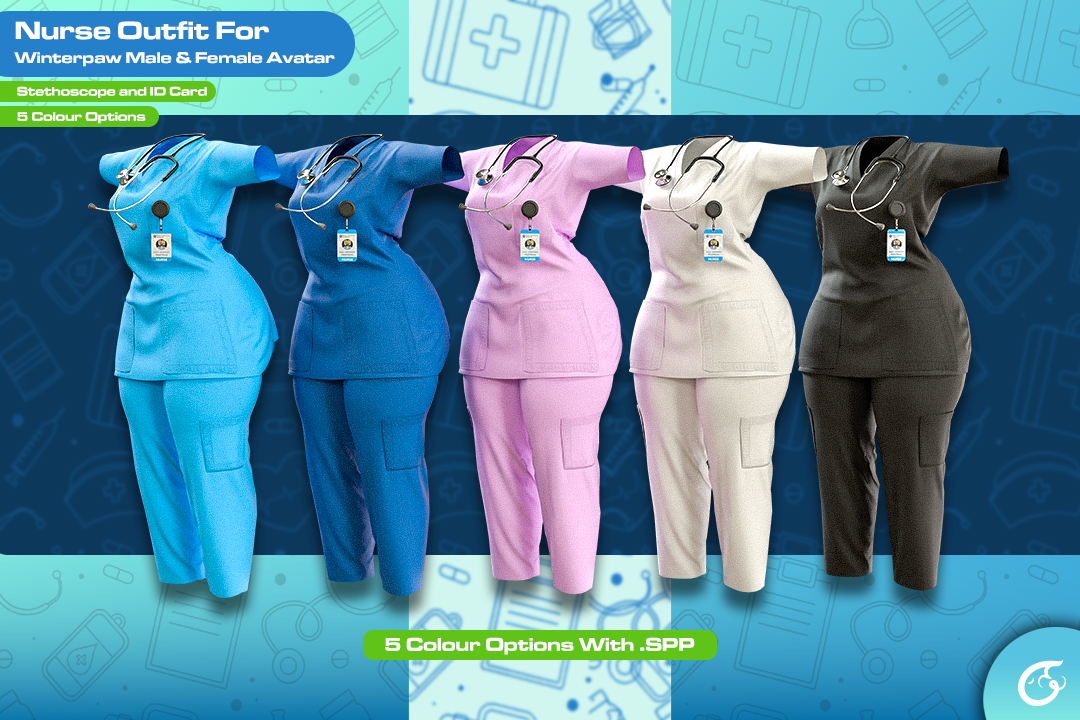 Nurse Outfit For Winterpaw Male & Female | VRChat Clothing