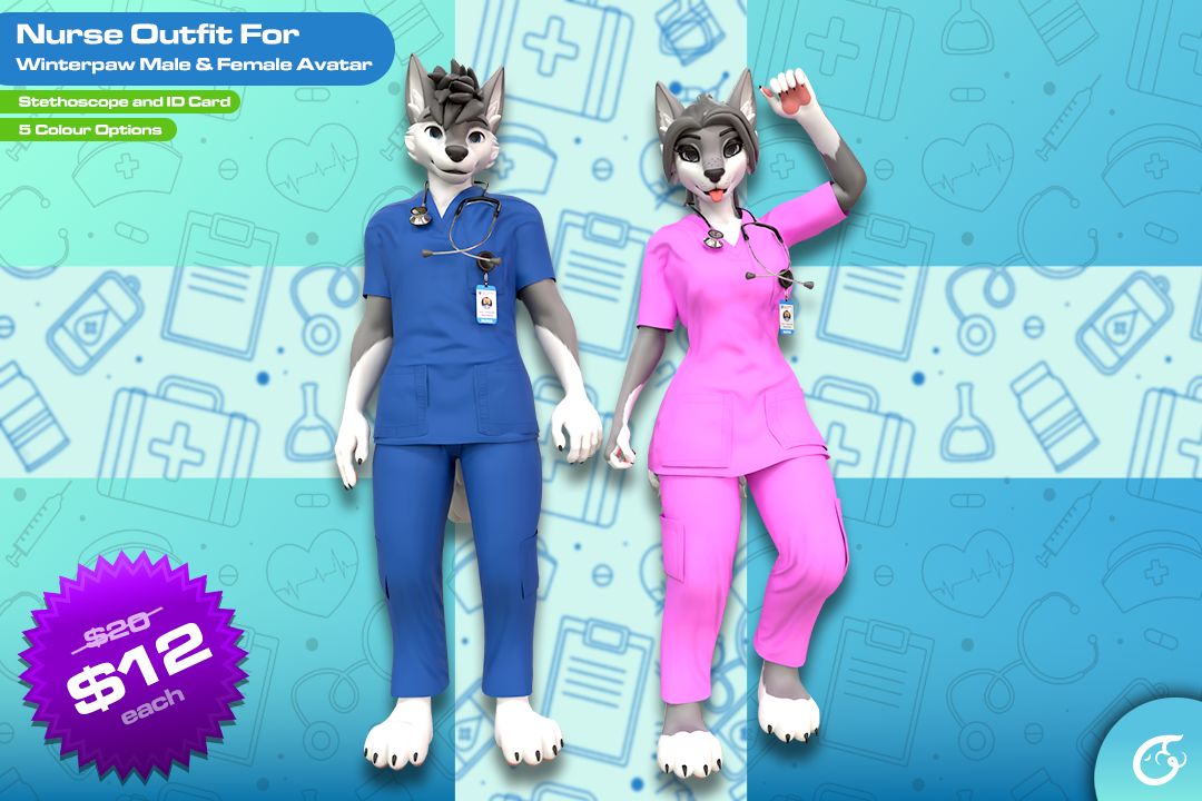 Nurse Outfit For Winterpaw Male & Female | VRChat Clothing