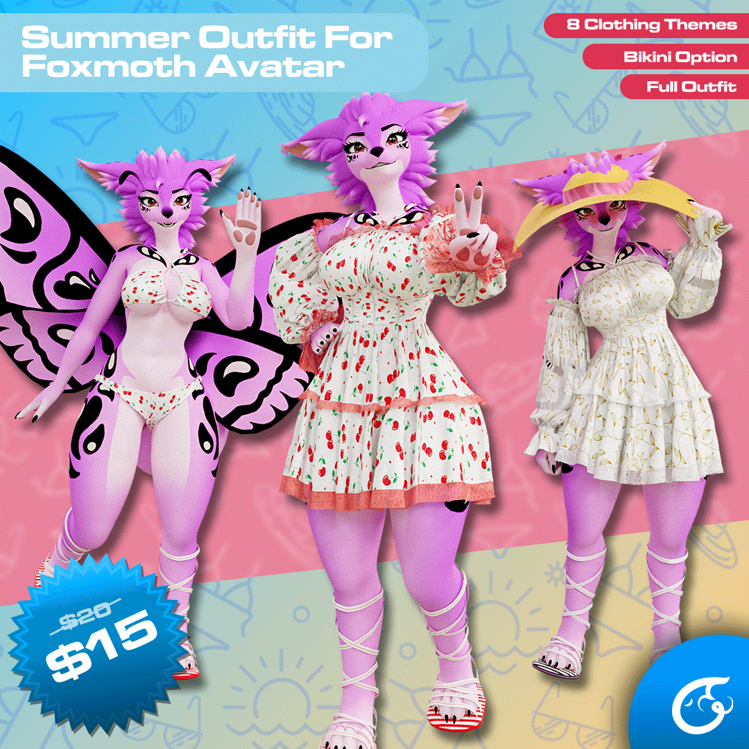 Summer Outfit For Foxmoth | VRChat Clothing 