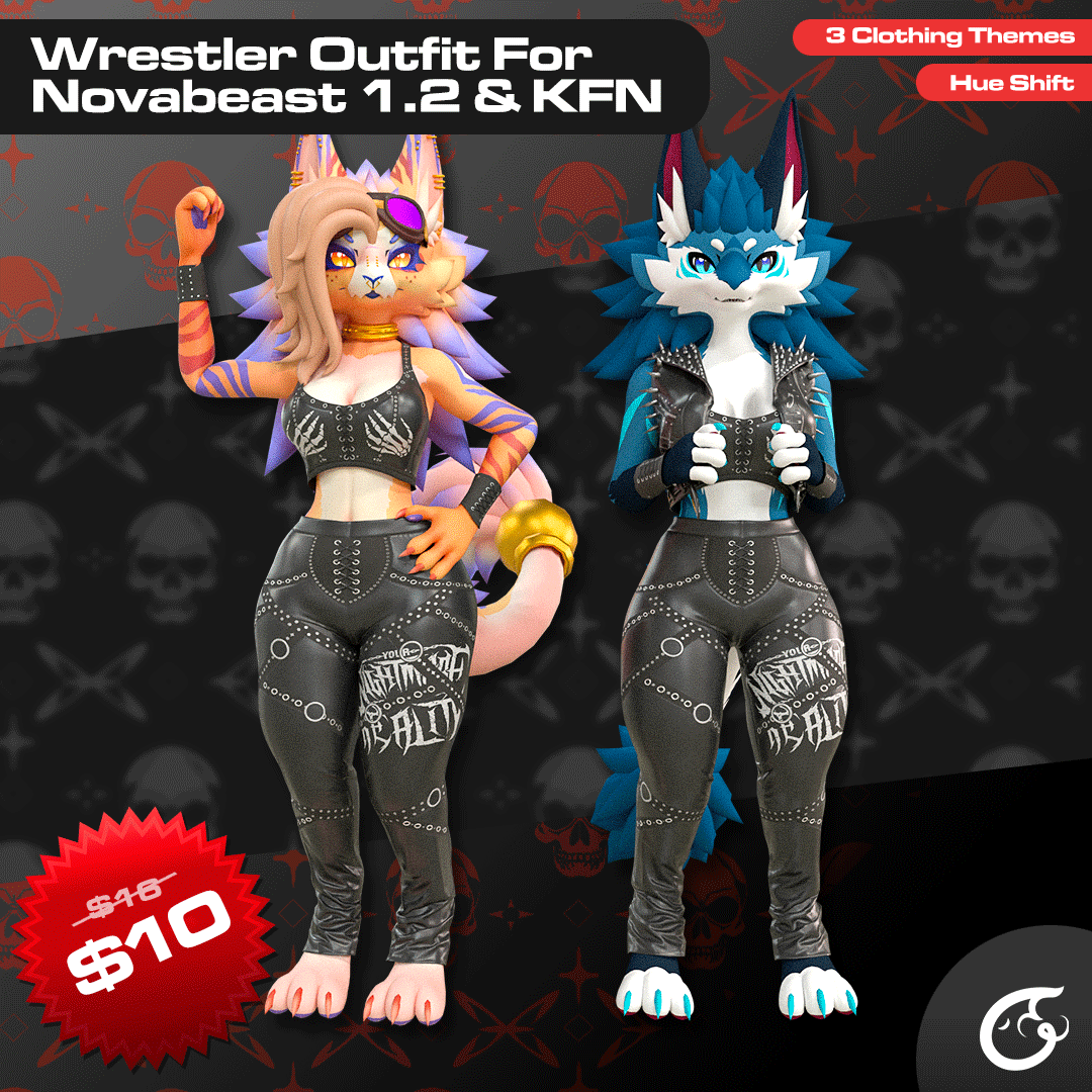 Wrestler Outfit For Novabeast 1.2 & KFN | VRChat Clothing