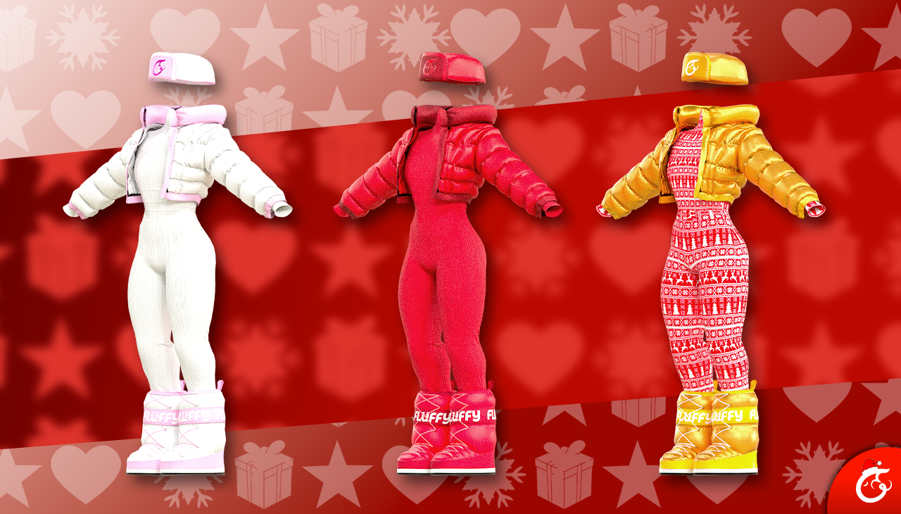 Winter Puffer Jacket Outfit For Northern Aspil Avatar | VRChat Clothing