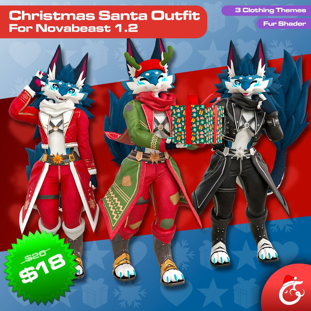 Christmas Santa Outfit for For Novabeast 1.2 | VRChat Clothing