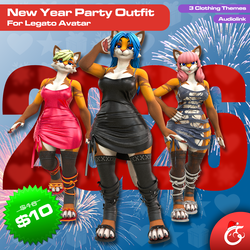 New Year Party Outfit For Legato Avatar | VRChat Clothing